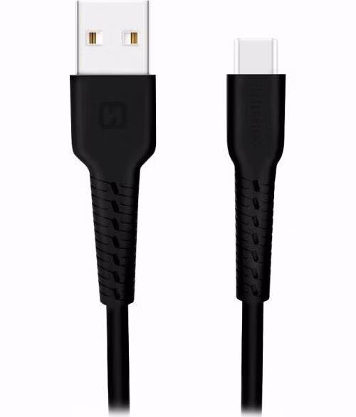 SWISSTEN DATOVÝ KABEL USB / USB-C 1,0 M ČERNÝ