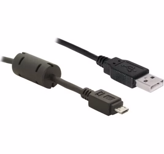 Delock kabel USB 2.0 A samec > micro-USB B samec, ferit, délka 1m
