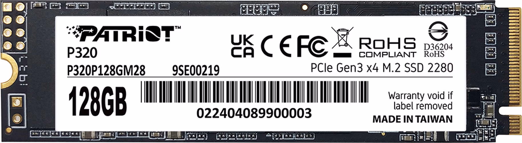 PATRIOT P320 128GB SSD / Interní / M.2 PCIe Gen3 x4 NVMe 1.3 / 2280