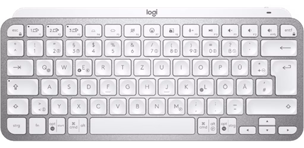 Logitech® MX Keys Mini Minimalist Wireless Illuminated Keyboard - PALE GREY - US INT'L