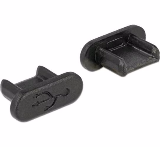 Delock Prachová záslepka pro USB 2.0 Micro-B samice bez uchopení 10 kusů černá