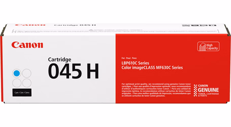 Canon originální toner CRG-045H C (azurová, 2200str.) pro i-SENSYS MF635Cx, MF633Cdw, MF631Cn, LBP613Cdw, LBP611Cn