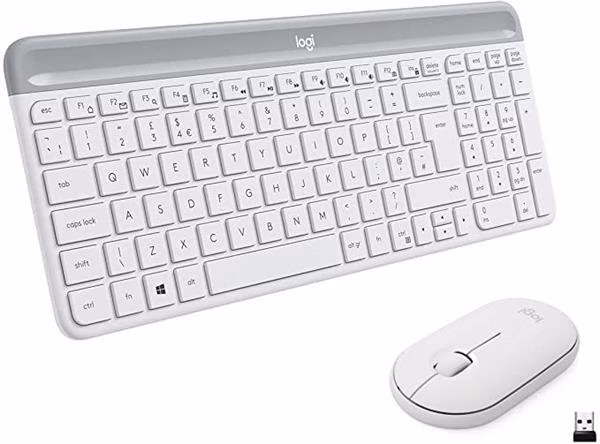 Logitech® MK470 Slim Wireless Combo - OFFWHITE - SK/CZ