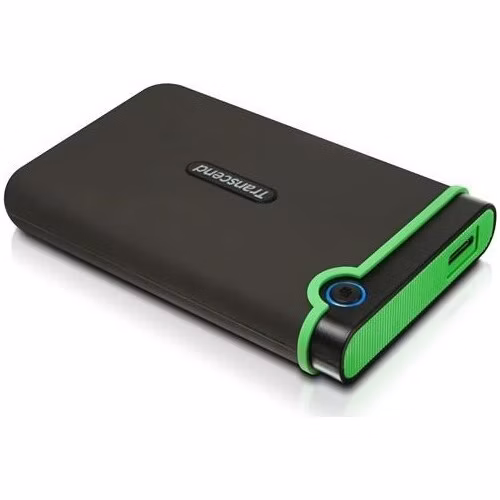 Externý pevný disk TRANSCEND 2,5" USB 3.1 StoreJet 25M3S, 1 TB, čierna (SATA, gumené puzdro, proti nárazom)