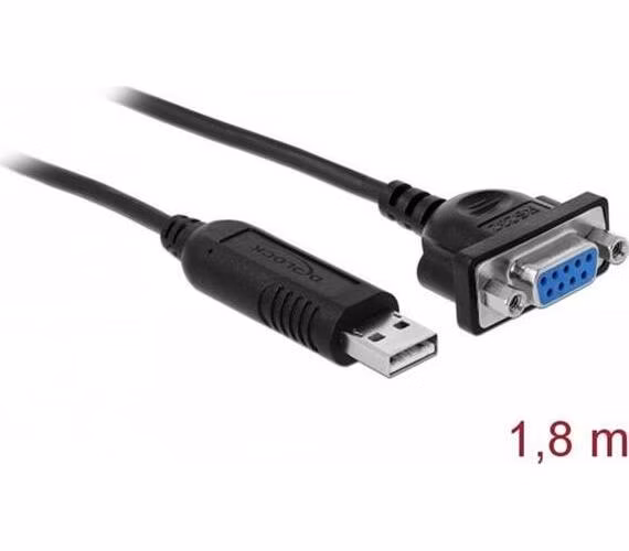 Delock Adaptér z rozhraní USB 2.0 na sériové rozhraní RS-232 s kompaktním krytem sériového konektoru