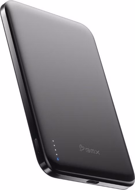 BMX SolidSafe™ Air Titanium 5K Qi2 Wireless Magnetic Power Bank, Black