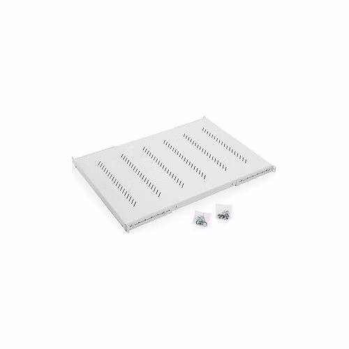 TRITON Regál s perforáciou 19", 1U/750 mm, nosnosť 150 kg, sivý