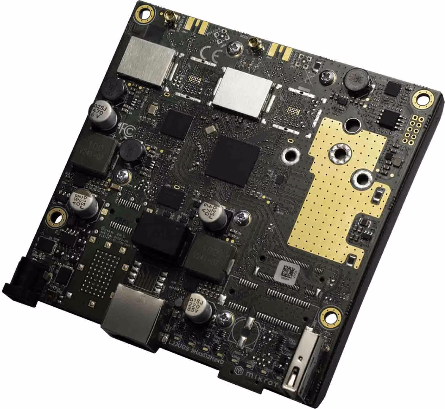 MIKROTIK RouterBOARD L11UG-5HAXD + L4 (800MHz, 256MB RAM, 1x GLAN, 1x802.11ax) deska