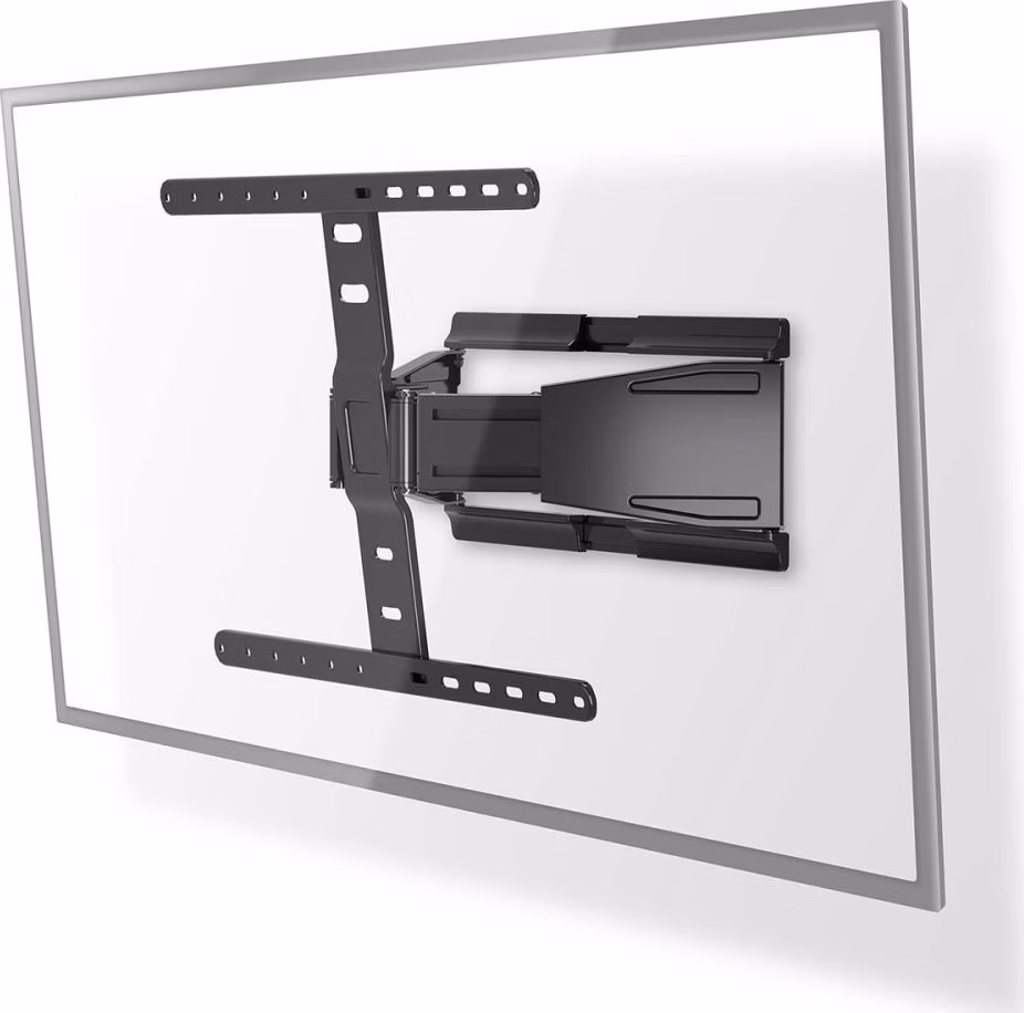 NEDIS nástěnný TV držák/ 43 - 90"/ nosnost 50 kg/ náklon -15 - 3°/ otočný -30 - 30°/ Full Motion/ ocel/ černý