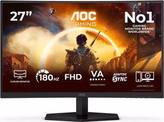 AOC LCD herní C27G42FE 27" zakřivený VA/1920x1080@144Hz/0,5ms/300cd/HDMI/DP/VESA