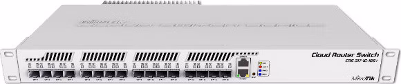 MikroTik Cloud Router Switch CRS317, 16x SFP+, 1x LAN, SwOS, ROS