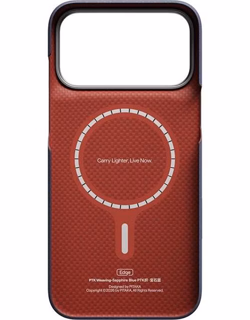 Pitaka kryt Edge Case PTK Weaving pre iPhone 18 Pro - Sapphire Blue