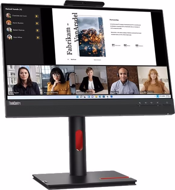 Lenovo TIO22 Gen5/ 21,5" IPS/ 1920x1080/ 16:9/ 250cd/m2cmd/ 1000:1 / 4ms/ HDMI/ DP/ USB/ VESA/ PIVOT/ černý