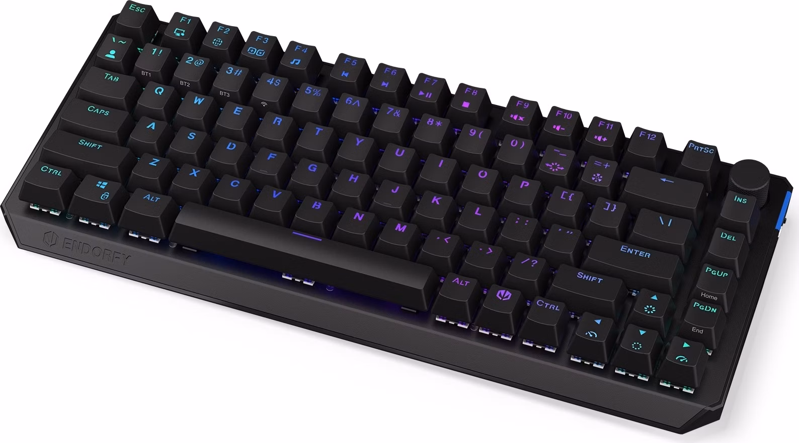 Endorfy herní klávesnice Thock 75% Wireless Red / RGB / red sw. / bezdrátová / mechanická / US layout / zkrácená /černá