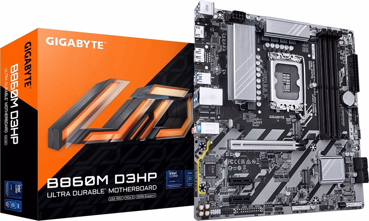 GIGABYTE MB Sc LGA1851 B860M D3HP, Intel B860, 4xDDR5, 1xDP, 1xHDMI, mATX