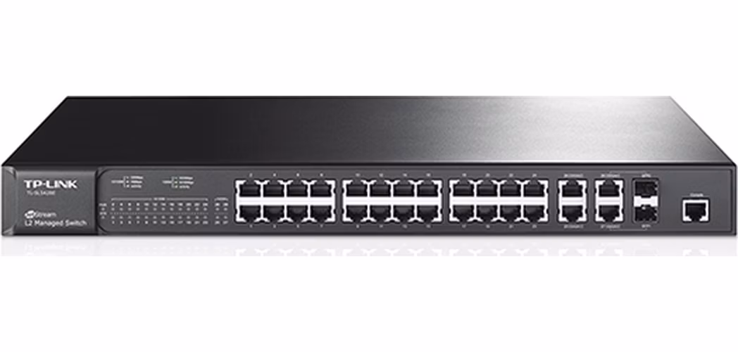 TP-LINK TL-SL5428E JetStream 24-Port 10/100Mbps + 4-Port Gigabit L2 Managed Switch