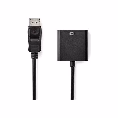 Nedis CCGB37351BK02- VGA kabel| DisplayPort Zástrčka - VGA Zásuvka | 0,2 m | Černá barva