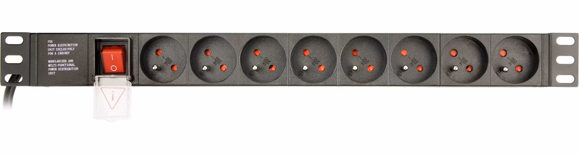 Gembird PDU 8 zásuviek, 1U, 16 A, 3m