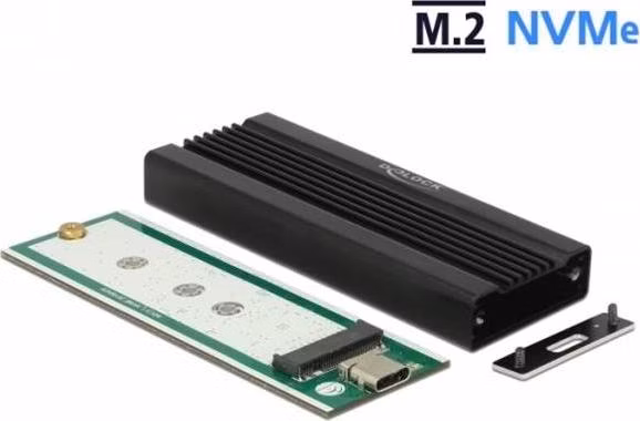 Delock Externí pouzdro pro M.2 NVMe PCIe SSD se SuperSpeed USB 10 Gbps (USB 3.1 Gen 2) USB Type-C™ samice