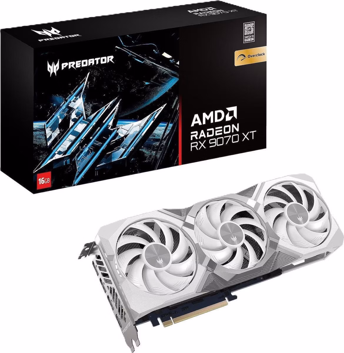 ACER Grafická karta AMD PB RX9070XT 16G White Edition OC
