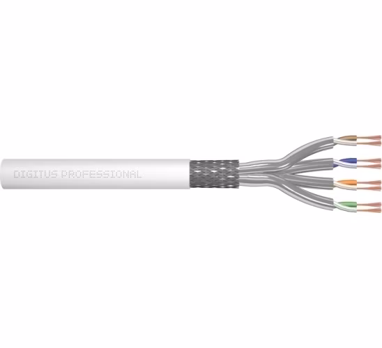 Digitus CAT 7 S-FTP PiMF flex RAW kabel AWG 26/7, LSZH, 500 m, barva šedá