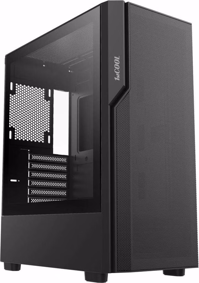 1stCOOL skříň GAMER 5, Mid tower, AU, USB 3.0, USB-C, bez zdroje, černá