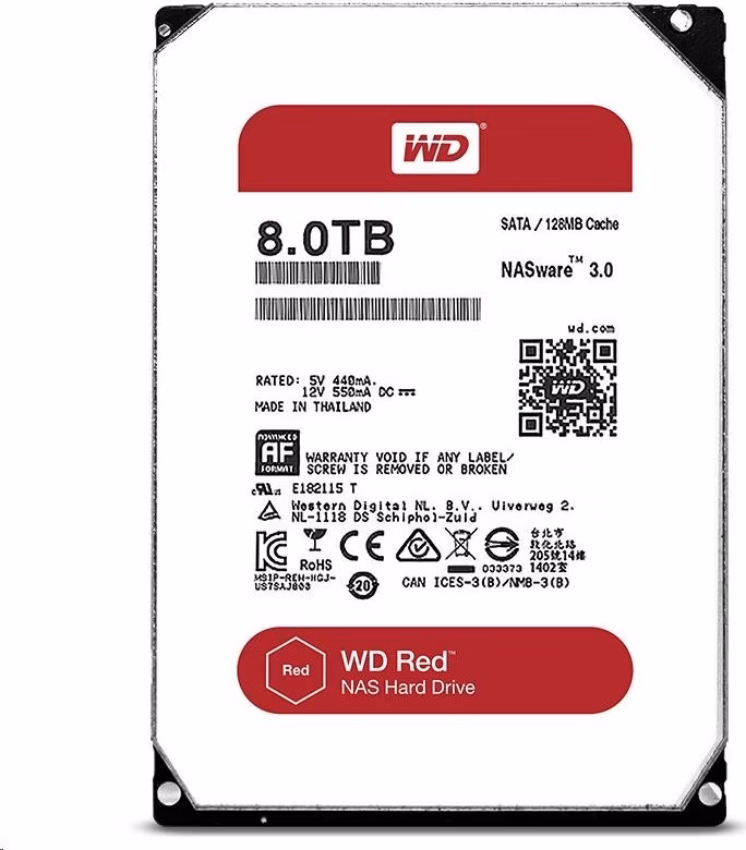 BAZAR VADNE- WD RED PLUS NAS WD80EFZZ 8TB SATAIII/600 128MB cache CMR
