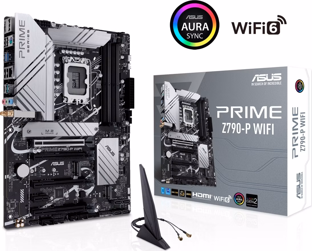ASUS PRIME Z790-P WIFI / Intel Z790 / LGA1700 / 4x DDR5 / 3x M.2 / HDMI / DP / USB-C / WiFi / ATX
