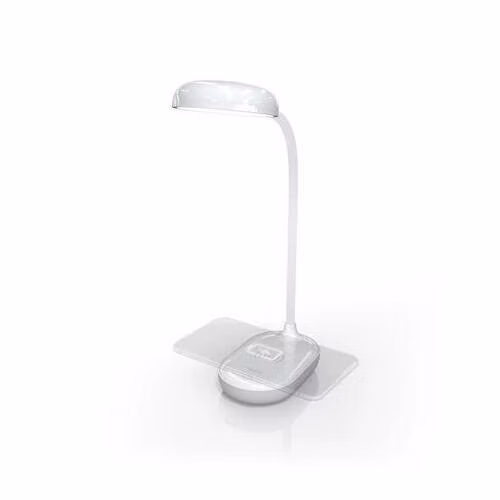 Nedis LTLGQ05WT - LED lampa s bezdrátovou nabíječkou | Dotykové funkce | LED | 3 W | S tlumením | Přirozená Bílá