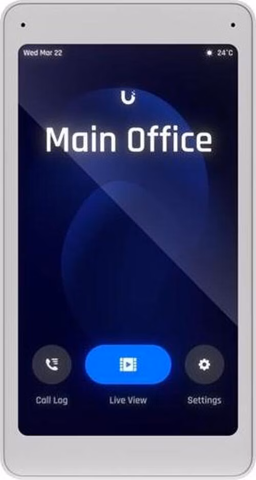 Ubiquiti Display that pairs with the Access Intercom for visitor screening and remote access control, to mount in multip
