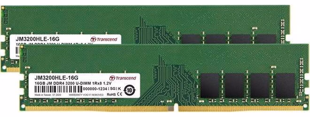 Transcend paměť 32GB DDR4 3200 U-DIMM (JetRam) KIT (2x16GB) 1Rx8 CL22