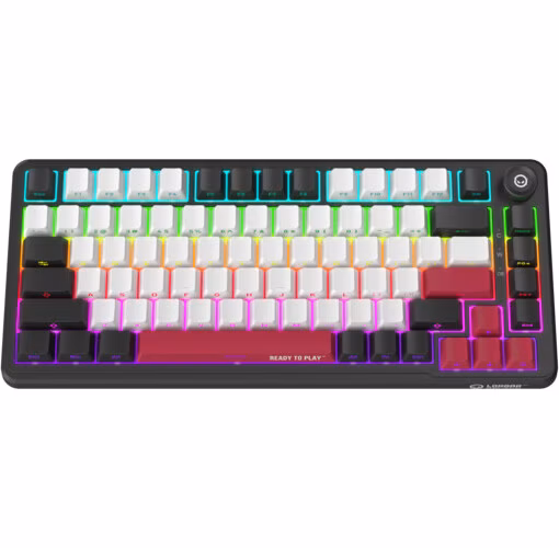 Lorgar KBA4175BK, mechanická herná klávesnica, 82 klávesov, Toxic Purple Switch, Hot-Swap, RGB, USB-C
