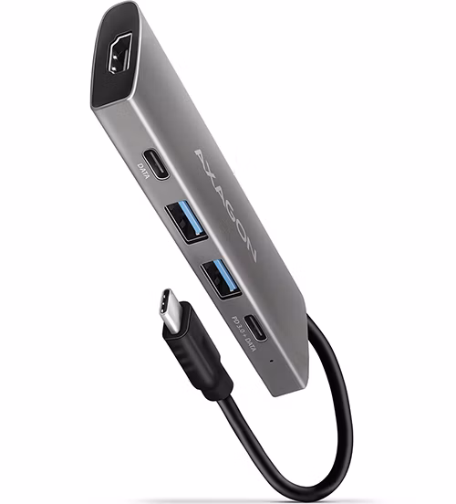 AXAGON HMC-5G2, USB-C 3.2 Gen 2 10 Gb/s hub, porty HDMI 4K/60Hz + 2x USB-A + 2x USB-C, PD 1000W, kabel USB-C 13cm