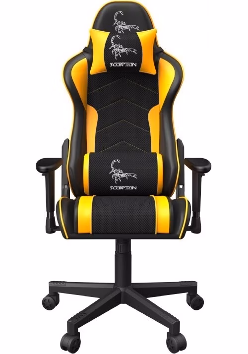 Gembird herná stolička Scorpion čierna/žltá