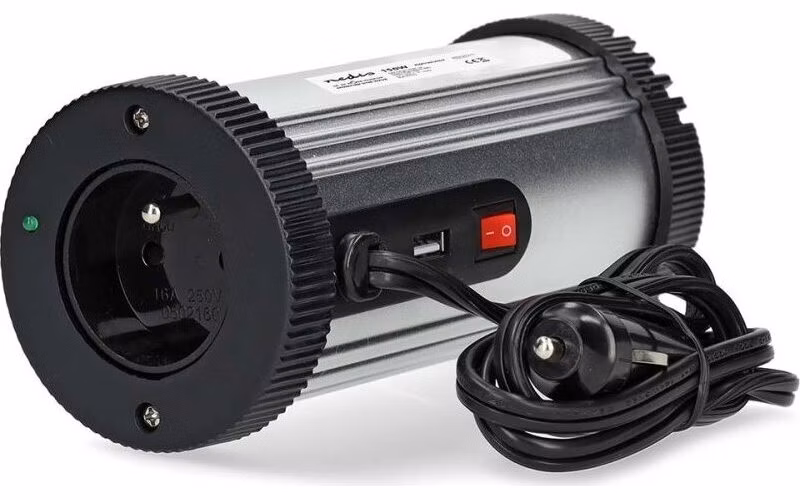 NEDIS měnič napětí/ modifikovaná sinusoida/ 12 V DC/230 V AC 50 Hz/ 150 W (300 W špička)/ USB-A/ 1x zásuvka type E