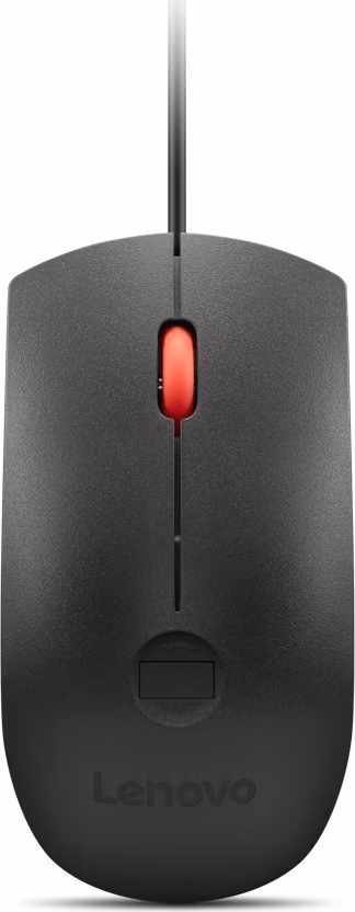 Lenovo Fingerprint Biometric USB Mouse Gen 3/Kancelářská/Optická/2 000 DPI/Drátové USB-A/Černá