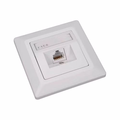 Solarix Eth.Zás. CAT6 UTP 1 x RJ45 pod omítku bílá SX9-1-6-UTP-WH