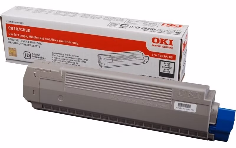 OKI originál tonerová kazeta 44059108/ C810/ C830/ 8000 stran/ Černá