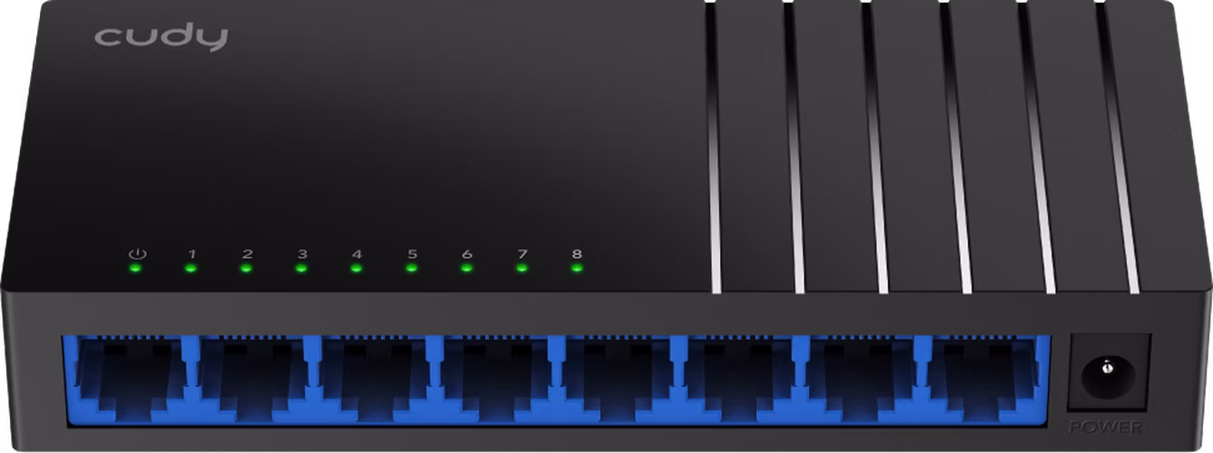 Cudy GS108D - 8-Port Gigabit Switch, 8 10/100/1000M RJ45 Ports, Desktop, Power Saving, Plug &amp; Play