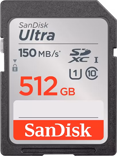 SanDisk Ultra SDXC 512GB 150MB/s Class10 UHS-I