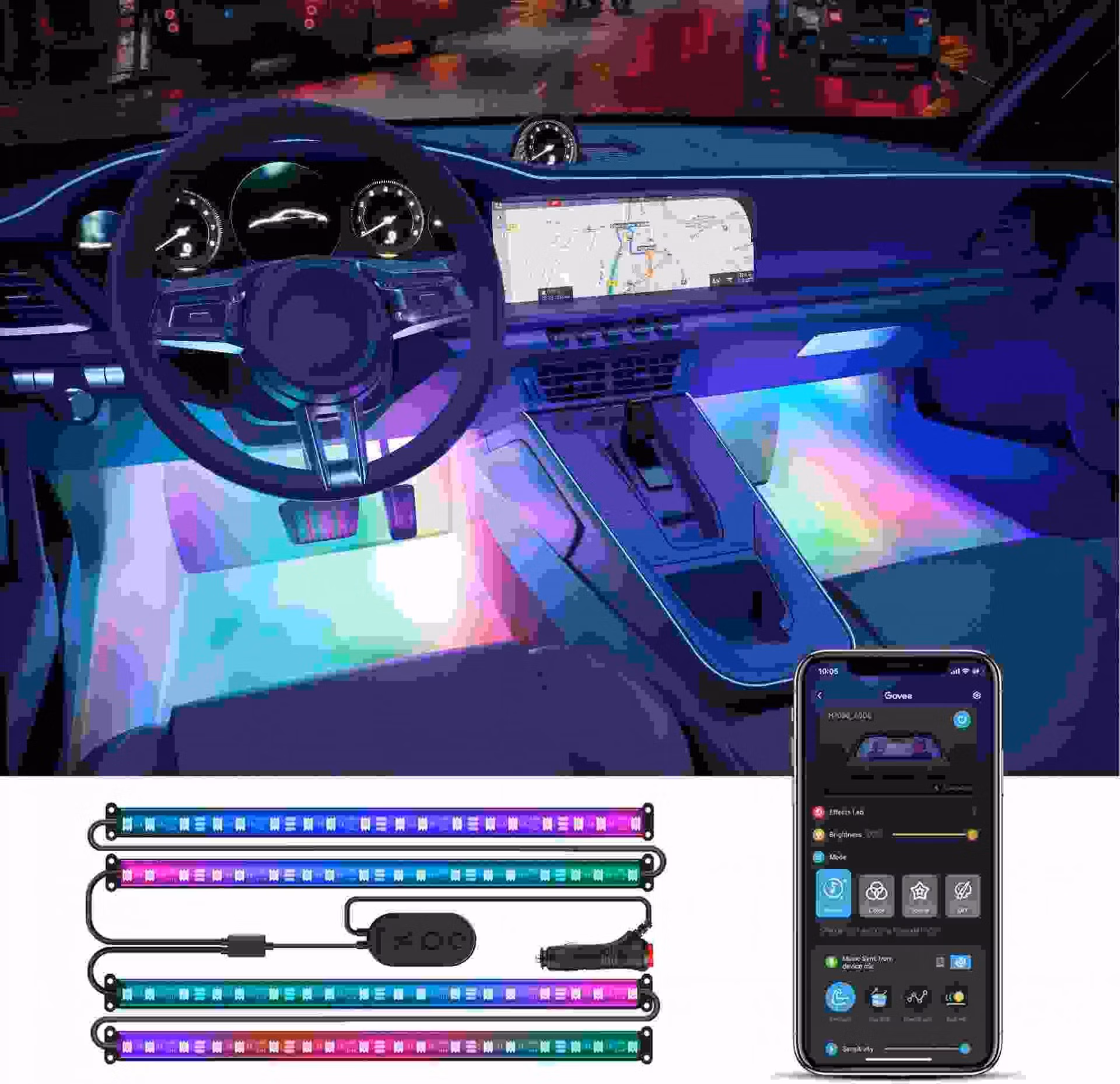 Govee Smart LED pásky do auta - RGBIC