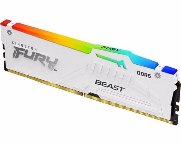 KINGSTON 16GB 5200MT/s DDR5 CL40 DIMM FURY Beast White RGB XMP