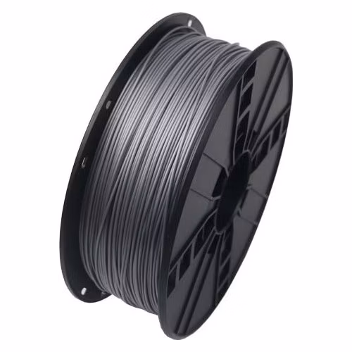 Tlačová struna (filament) GEMBIRD, ABS, 1,75mm, 1kg, strieborná