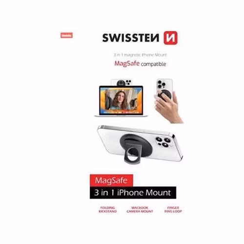 SWISSTEN 3in1 MagStick IPHONE MOUNT BLACK (kompatibilní s MagSafe)