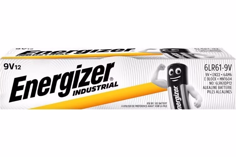 Energizer 6LR61/12 Industrial 9V 12pack
