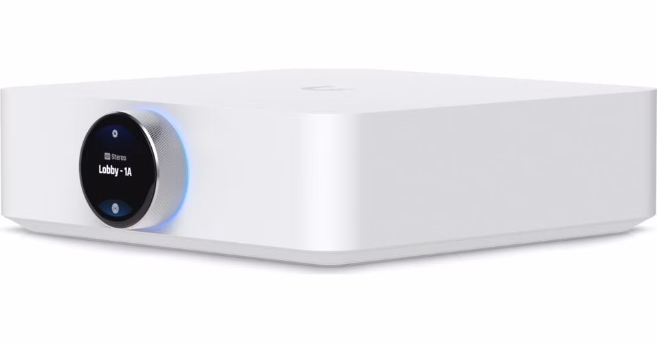 Ubiquiti UniFi Play PowerAmp W - Audio streamer, zesilovač, 130/260W, 4/8Ohm, AirPlay/Spotify Connect, Wi-Fi, bílý