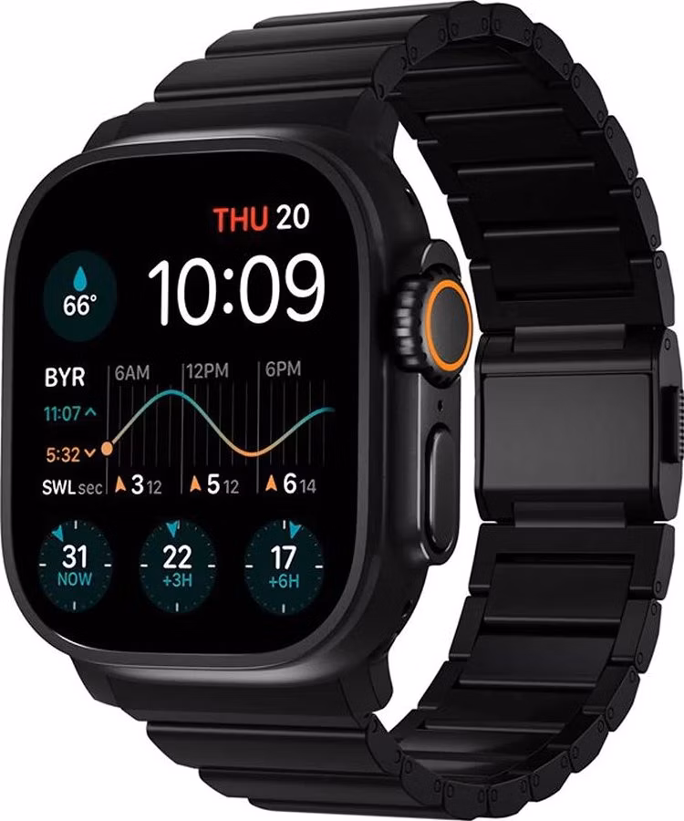 Nomad remienok pre Apple Watch 44-49 mm - Titanium Band/Black Hardware