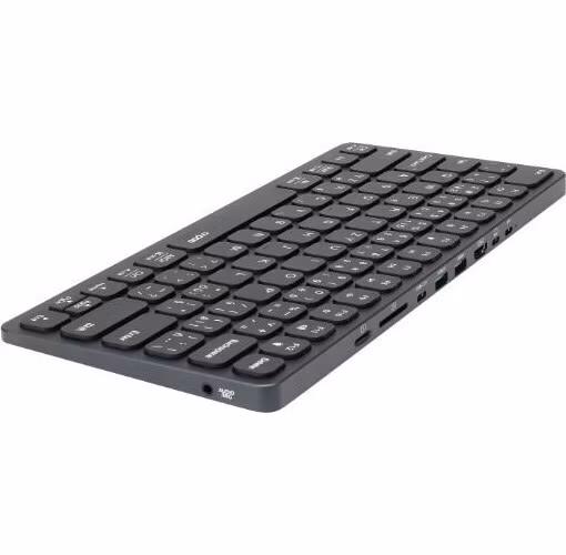 RAPOO Klávesnice UCK-6001 s 8v1 USB-C Hub, Drátová USB-C, CZ/SK, černá