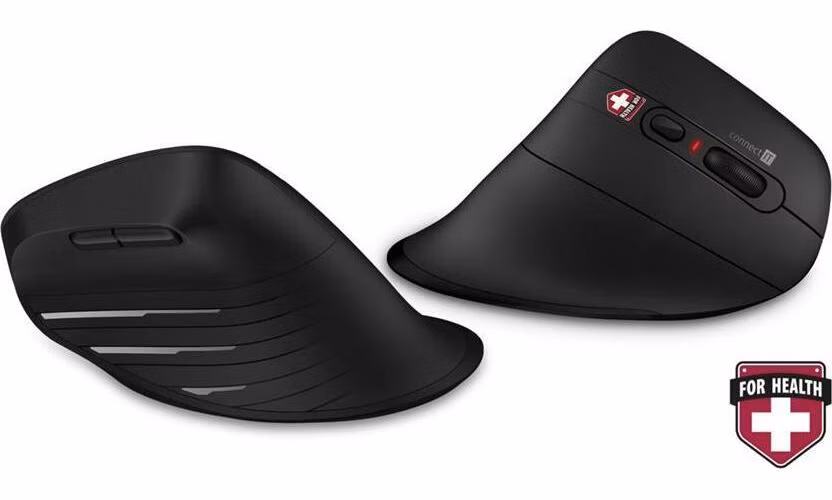CONNECT IT FOR HEALTH Verti TriMode ergonomická vertikální myš, bezdrátová, ČERNÁ