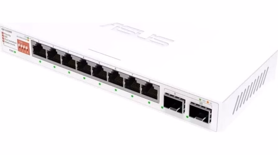 ASUS switch QG-U1080, 8x 2.5G RJ45, 2x 10G SFP+